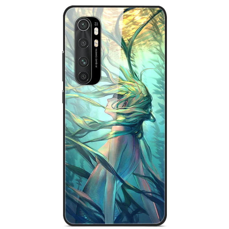 For Xiaomi Mi Note 10 Lite RU 6 GB 128 GB Case Tempered Glass Hard Back Cover For Xiaomi Mi Note 10 Lite Case Note10 Lite Fundas