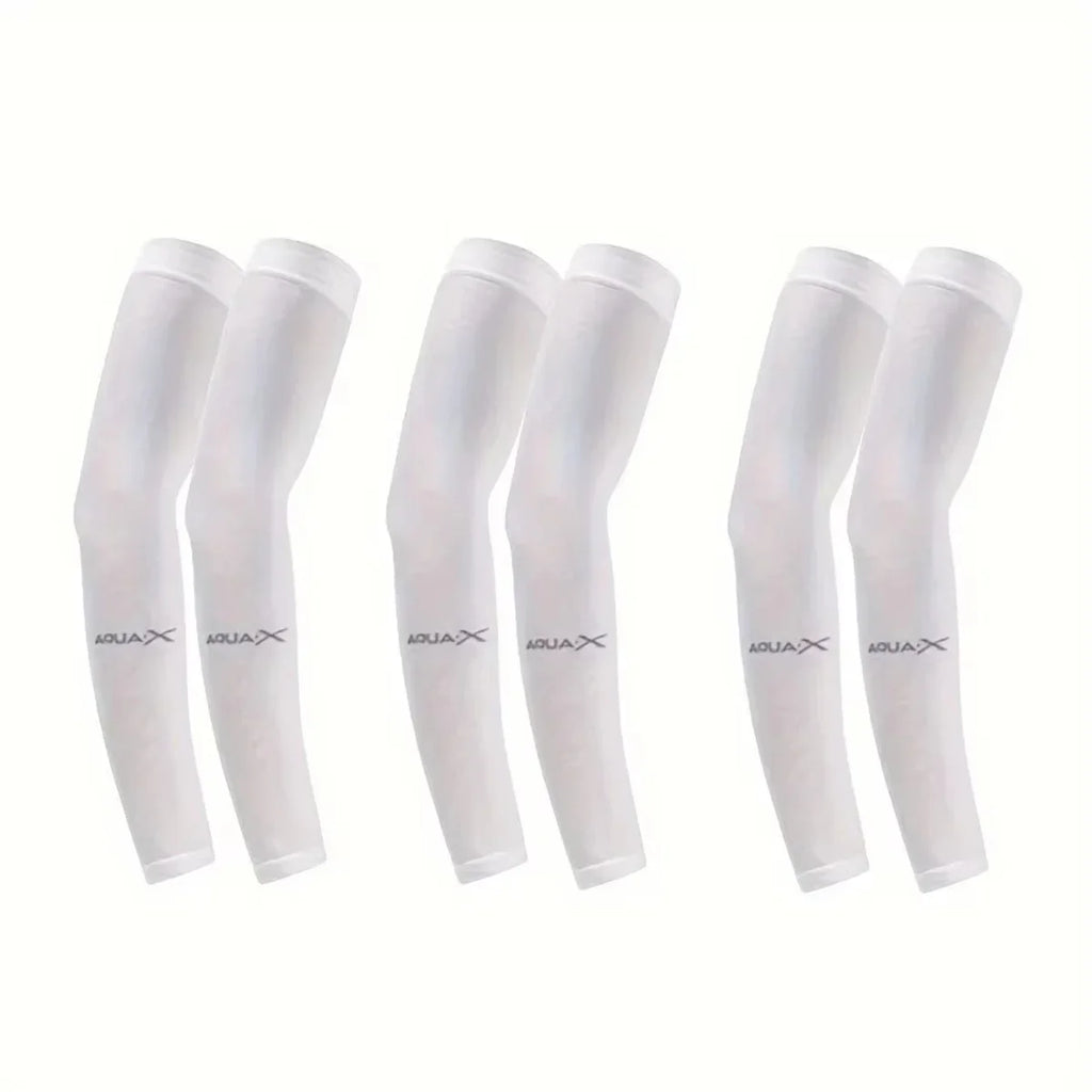 3pcs Unisex Ice Silk Arm Sleeves for Summer Sun Protection Outdoor Cycling UV Protection Cooling Men's Women's Gloves