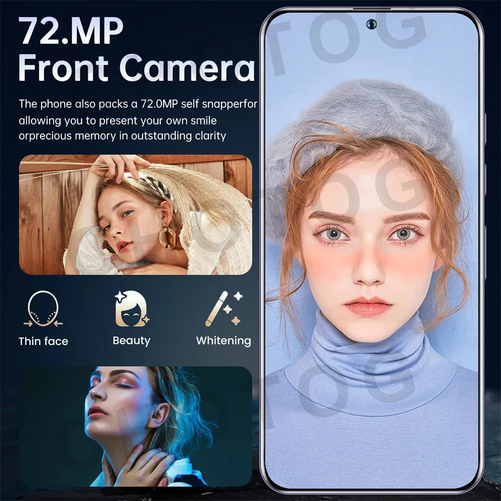 Screen Protector For SMS24 Ultra Mobile Phones 22GB+2TB Cell Phone Tempered Glass Film For Android Smartphone 7.3''HD Cellphone