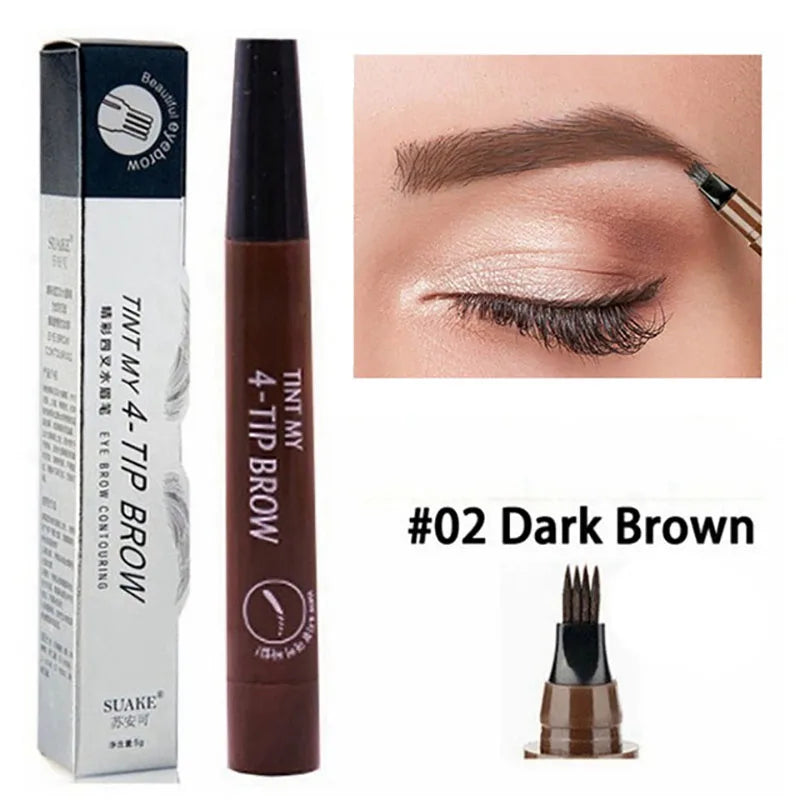 4 fork microblading eyebrow pencil waterproof eyebrow pencil natural long-lasting eyebrow makeup five colors
