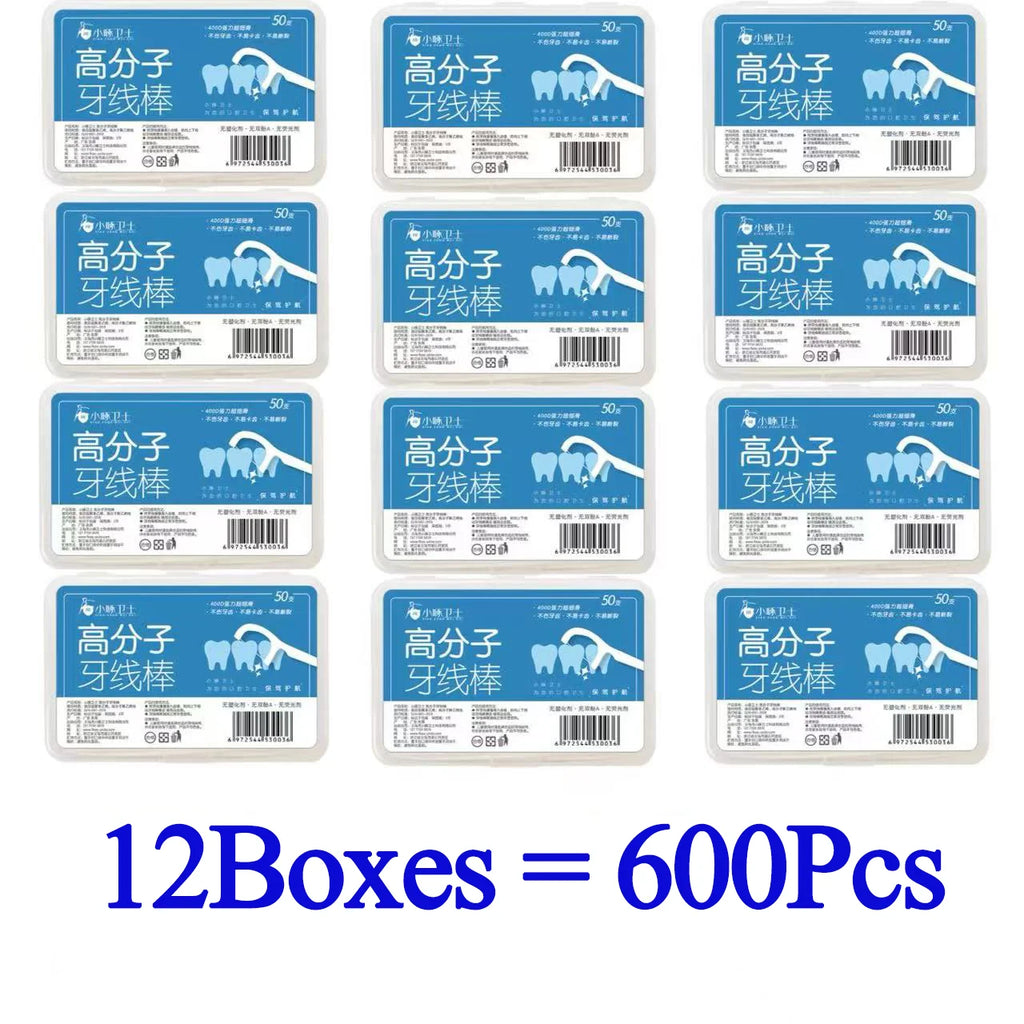 50-1000pcs Portable Dental Floss Toothpicks Teeth Stick Tooth Cleaning Interdental Brush Portable Dental Flosser For Home Travel