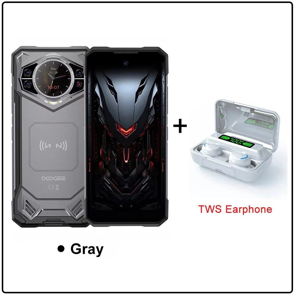 DOOGEE S200 5G Rugged Smartphone 32GB(12+20) 256GB 6.72" 120Hz 1.32'' AMOLED Rear Display 100MP 10100mAh Android 14 Cellphone
