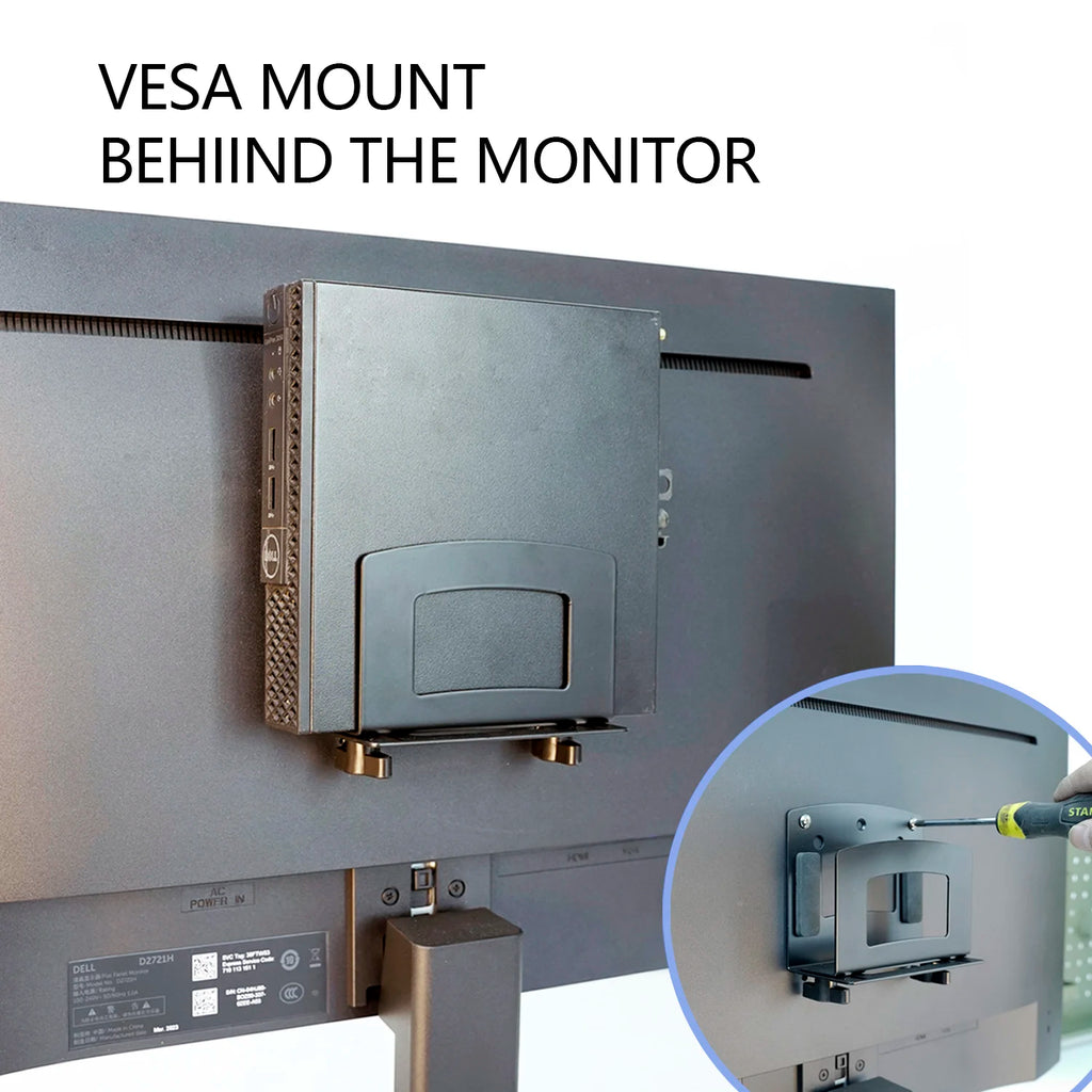 Monzlteck Adjustable Small Device Wall Mount Or VESA Mount Behind The Monitor |Design for Streaming Media Player, Switch, WII,Ca
