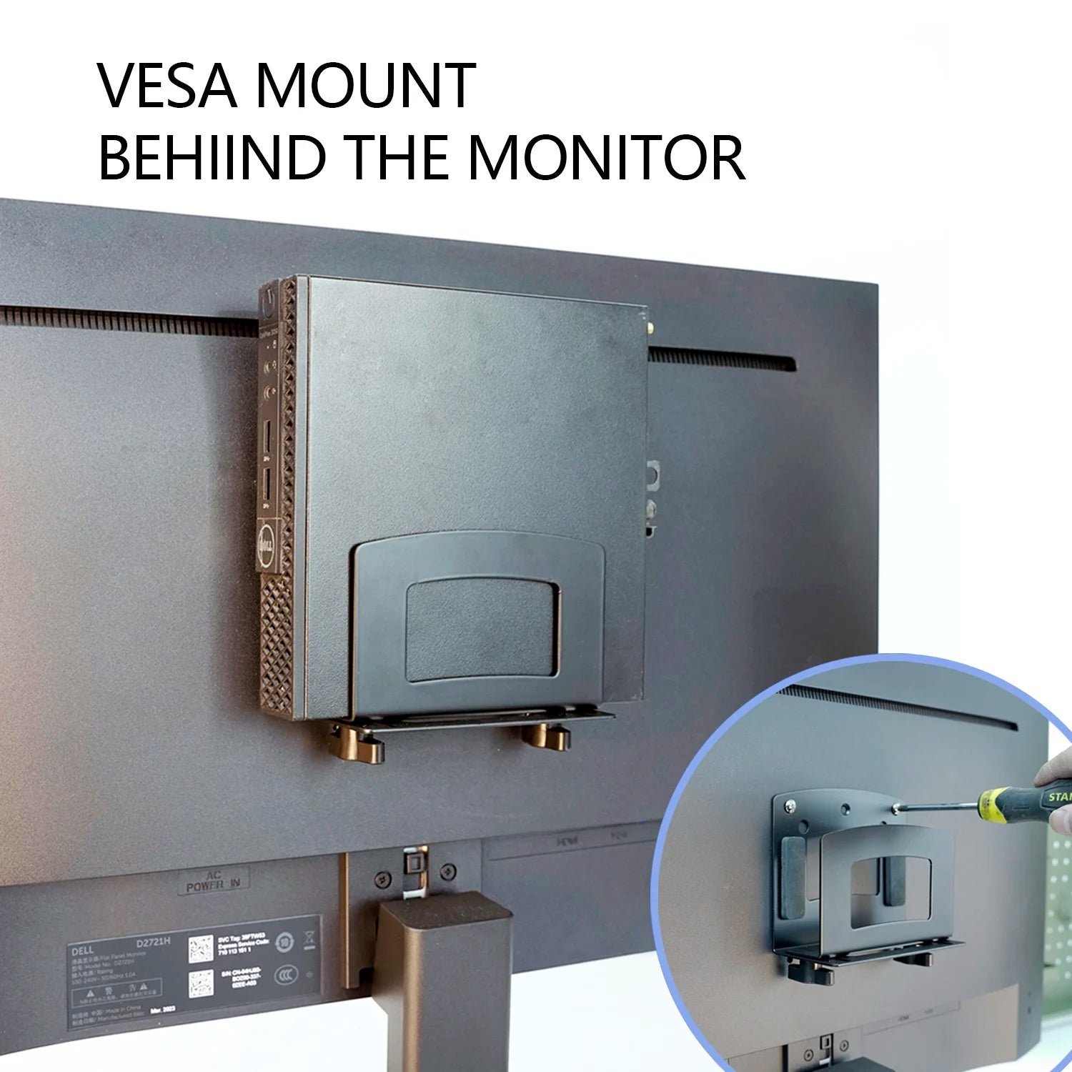 Monzlteck Adjustable Small Device Wall Mount Or VESA Mount Behind The Monitor |Design for Streaming Media Player, Switch, WII,Ca