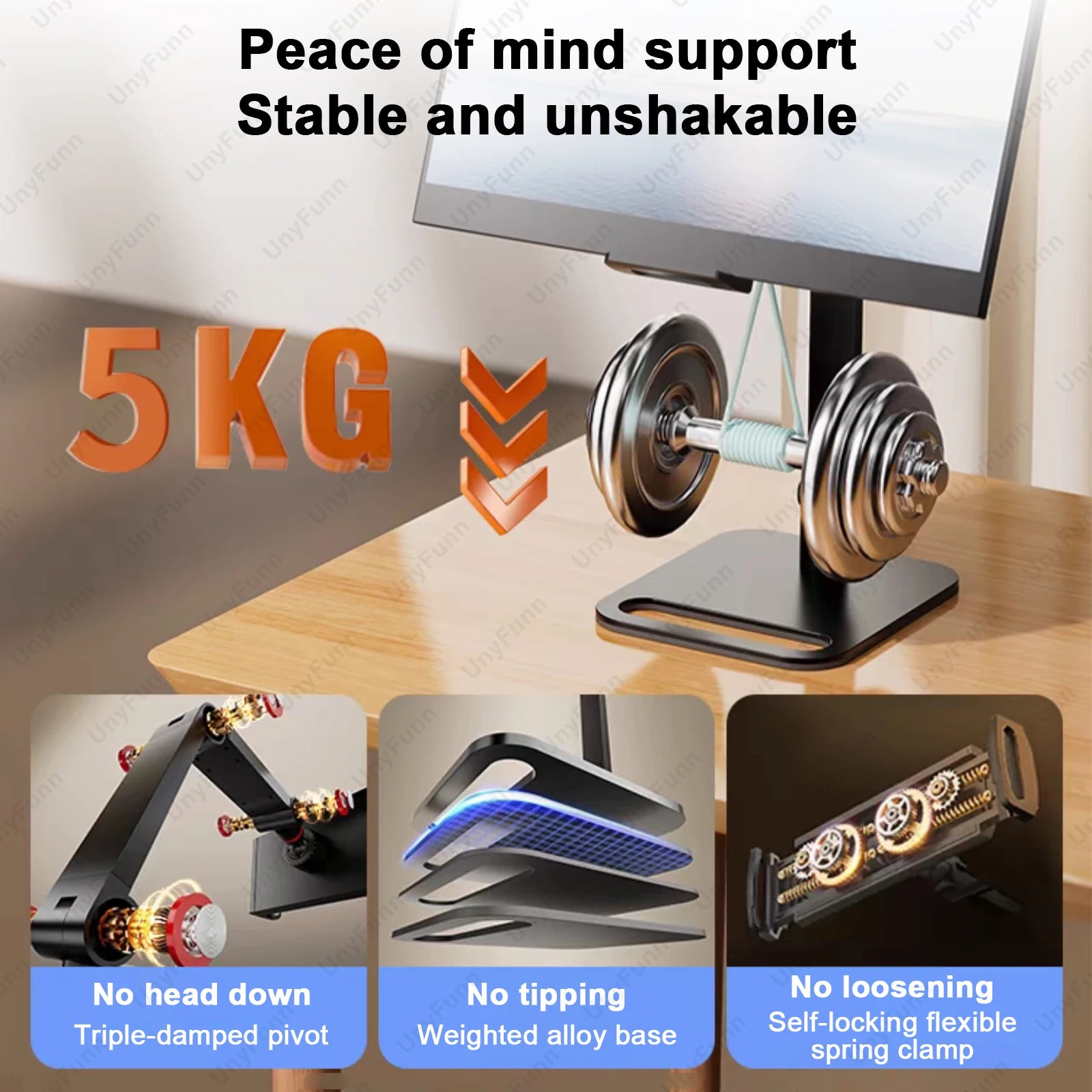 Portable Monitor Holder Expandable Adjustable Laptop Gaming Desktop Clamp Stand Phone External Vertical Screen Expansion Mount