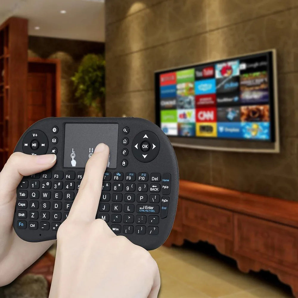 I8 Mini Wireless Keyboard 2.4G Air Mouse Remote Touchpad Use Dry Battery for Android TV Box PC Wireless Keyboard