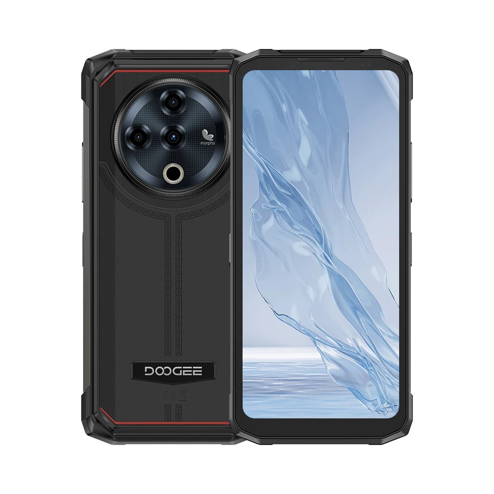 DOOGEE Fire 6 Power Rugged Phone Dual Light Flashlight 6.56-inch HD+ 90Hz Display 8GB+256GB 50MP Main Camera 15500mAh Cellphone