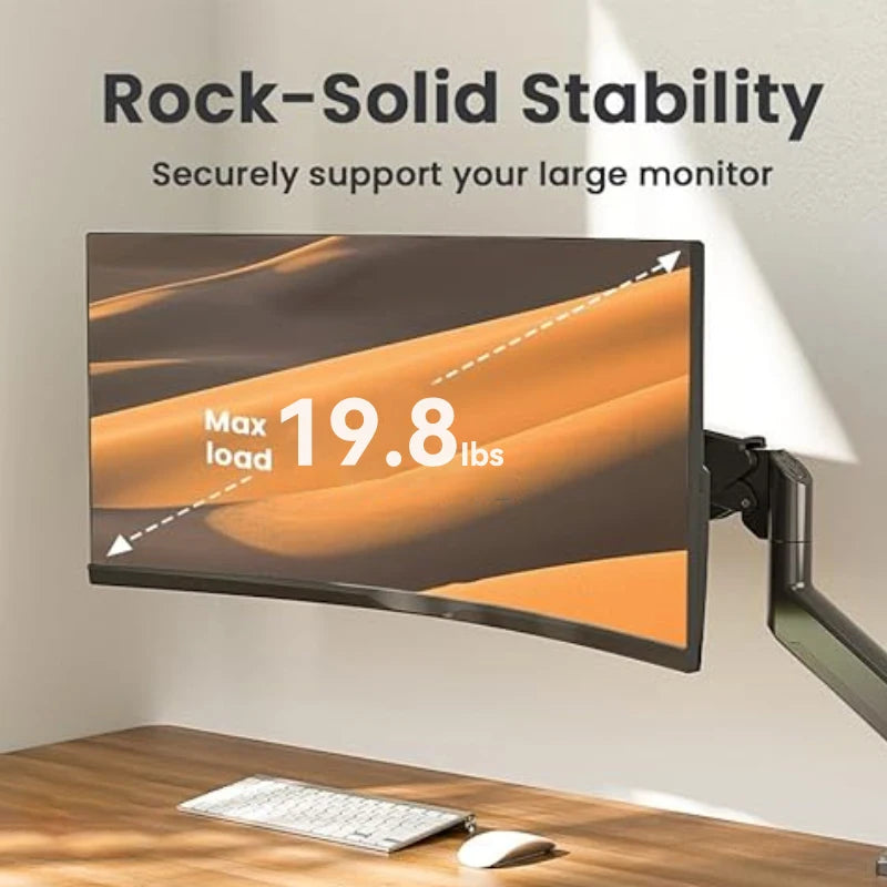 Single Monitor Bracket Up To 32 Inches And 19.8 Lbs Per Screen Computer Desk Mount Stand Adjustable Gas Spring