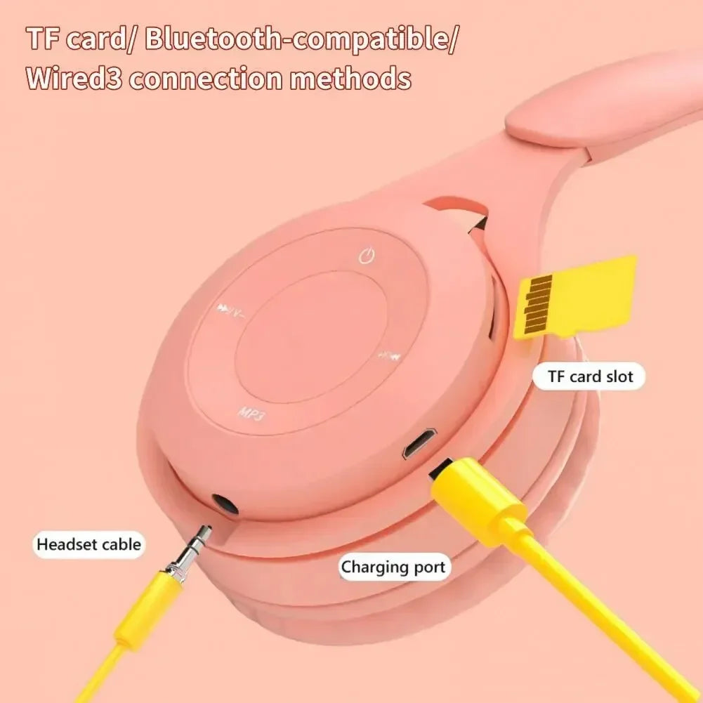 Foldable Sport Gaming Macaron Headphones Y08 Bluetooth Headset Stereo Earphones For Android IOS Devices
