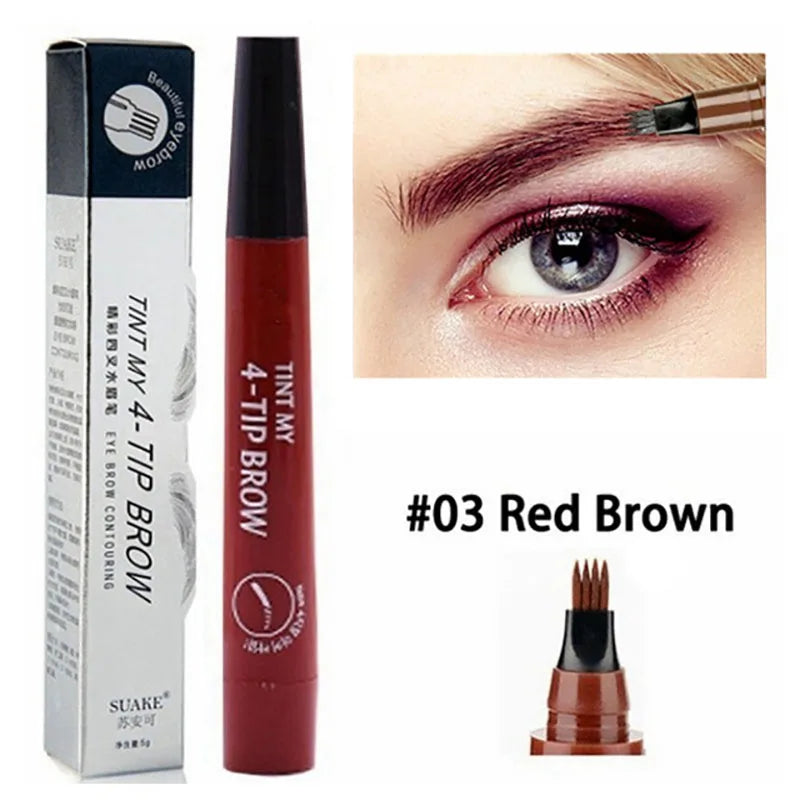 4 fork microblading eyebrow pencil waterproof eyebrow pencil natural long-lasting eyebrow makeup five colors