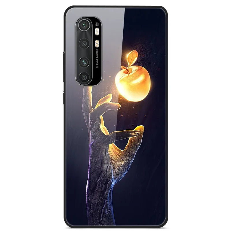 For Xiaomi Mi Note 10 Lite RU 6 GB 128 GB Case Tempered Glass Hard Back Cover For Xiaomi Mi Note 10 Lite Case Note10 Lite Fundas