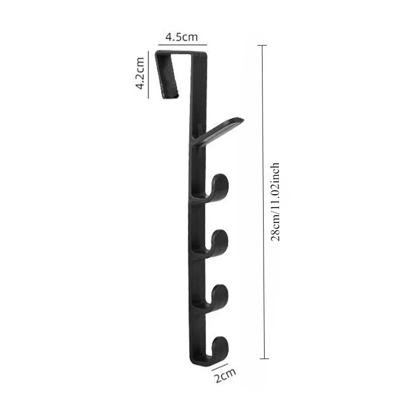 Behind The Door Storage Hook Space-Saving Coat & Bag Hanger for Dorm Office School Locker Wardrobe Organization