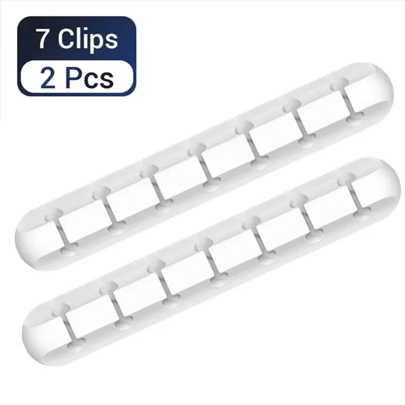 2Pcs Cable Organizer Management Wire Holder Flexible USB Cable Winder Tidy Silicone Clips For Mouse Keyboard Earphone Protector