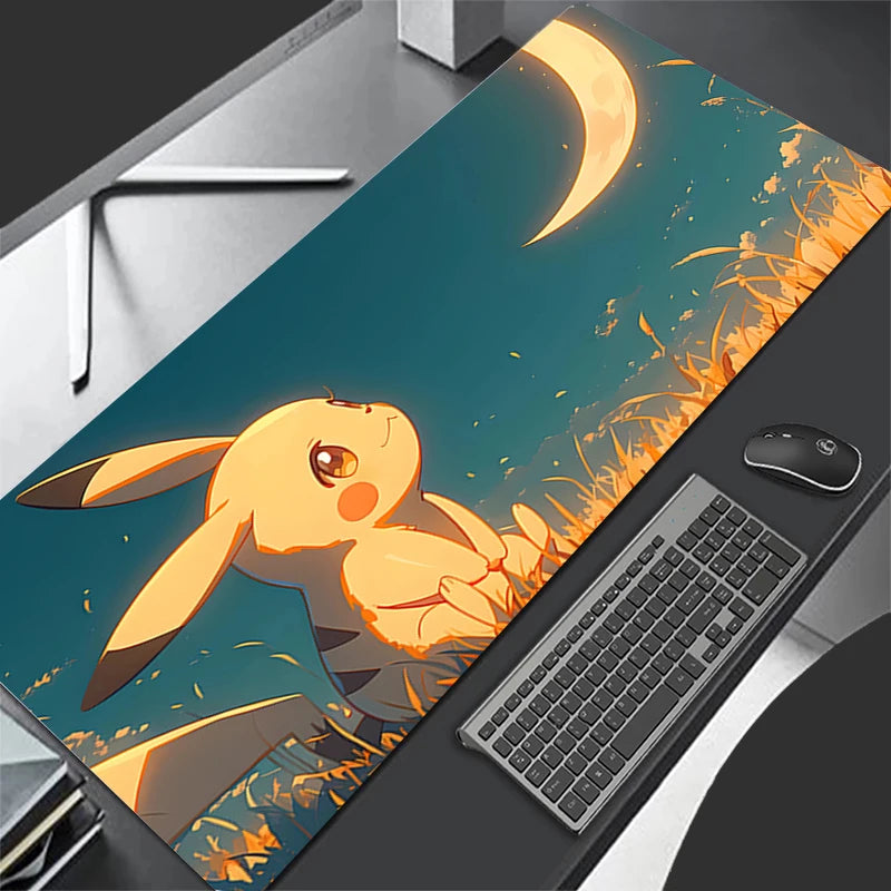 Gaming Mouse Pad 900x400 PC P-pikachu Gamer Cabiner Keyboard Rug XXL P-pokemonS Desktop Mouse Mat Carpet Kawaii Rubber Mousepad