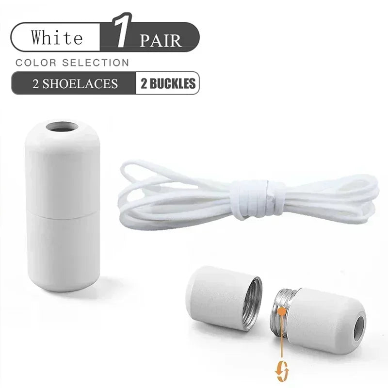 Elastic No Tie Shoelaces Semicircle Shoe Laces for Kids and Adult Sneakers Lazy Shoelace Quick Put on And Take Off Shoe Strings