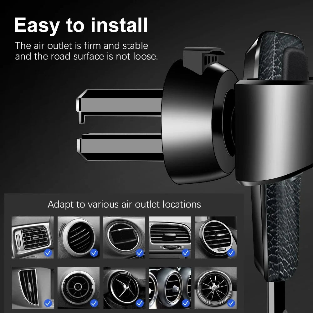Car Air Vent Clip Mount Bracket Gravity Support Bracket Car Mobile Phone Holder For iPhone Xiaomi Samsung GPS Navigation Holder