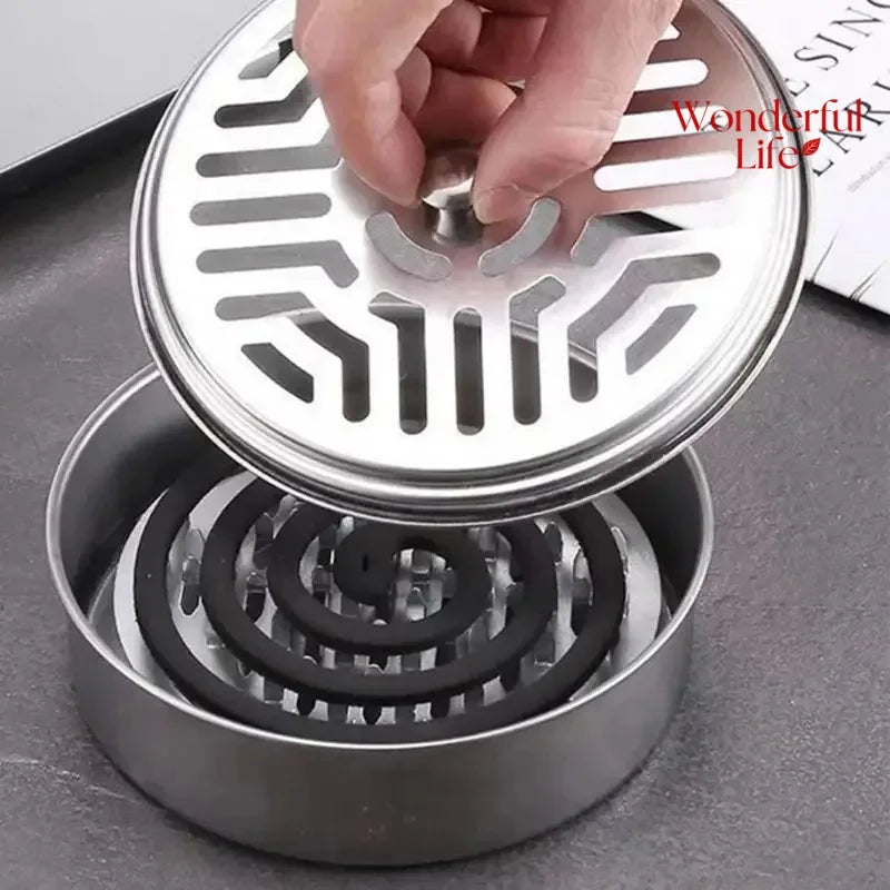 1Pcs Mosquito Coil Tray Nail Tooth Mosquito Coil Holder Household Ash Tray New Mosquito Coil Holder Mosquito Coil Box With Cover