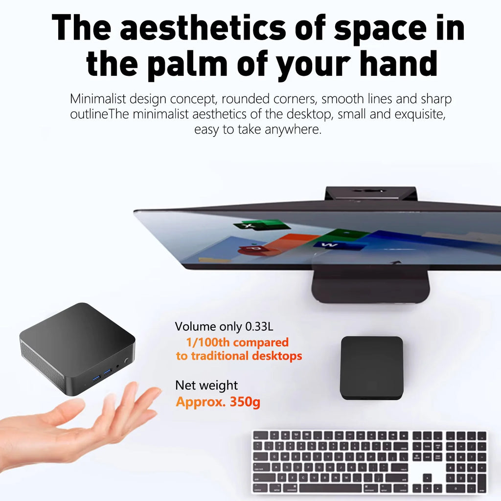 Mini PC Intel Core i9 Processor UHD Graphics Small Pocket Computer Windows 11 Mini PC WiFi6 1TB NVMe SSD Desktop Gaming Computer