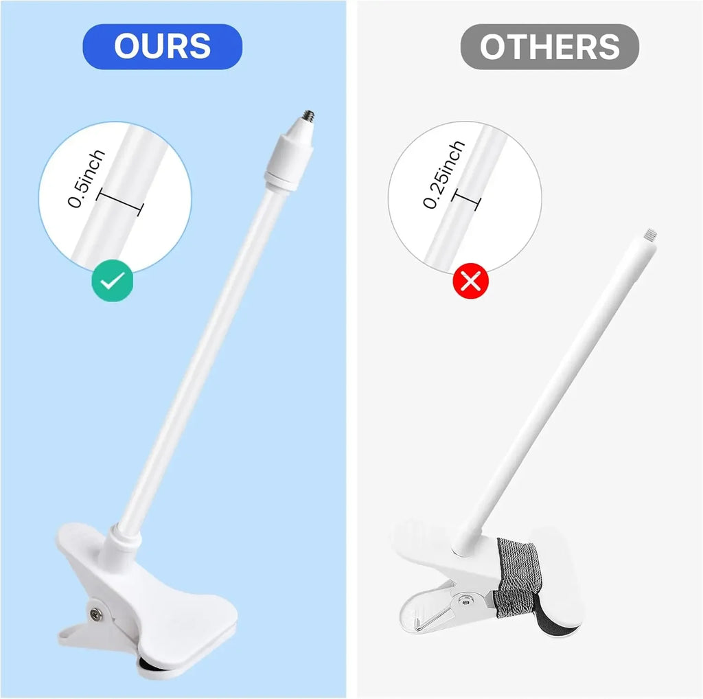 No Punch Portable Clip Mount Webcam Stand For Baby Bed Monitor Camera Holder Home Flexible Twist Mounting Kit Attaches to Crib