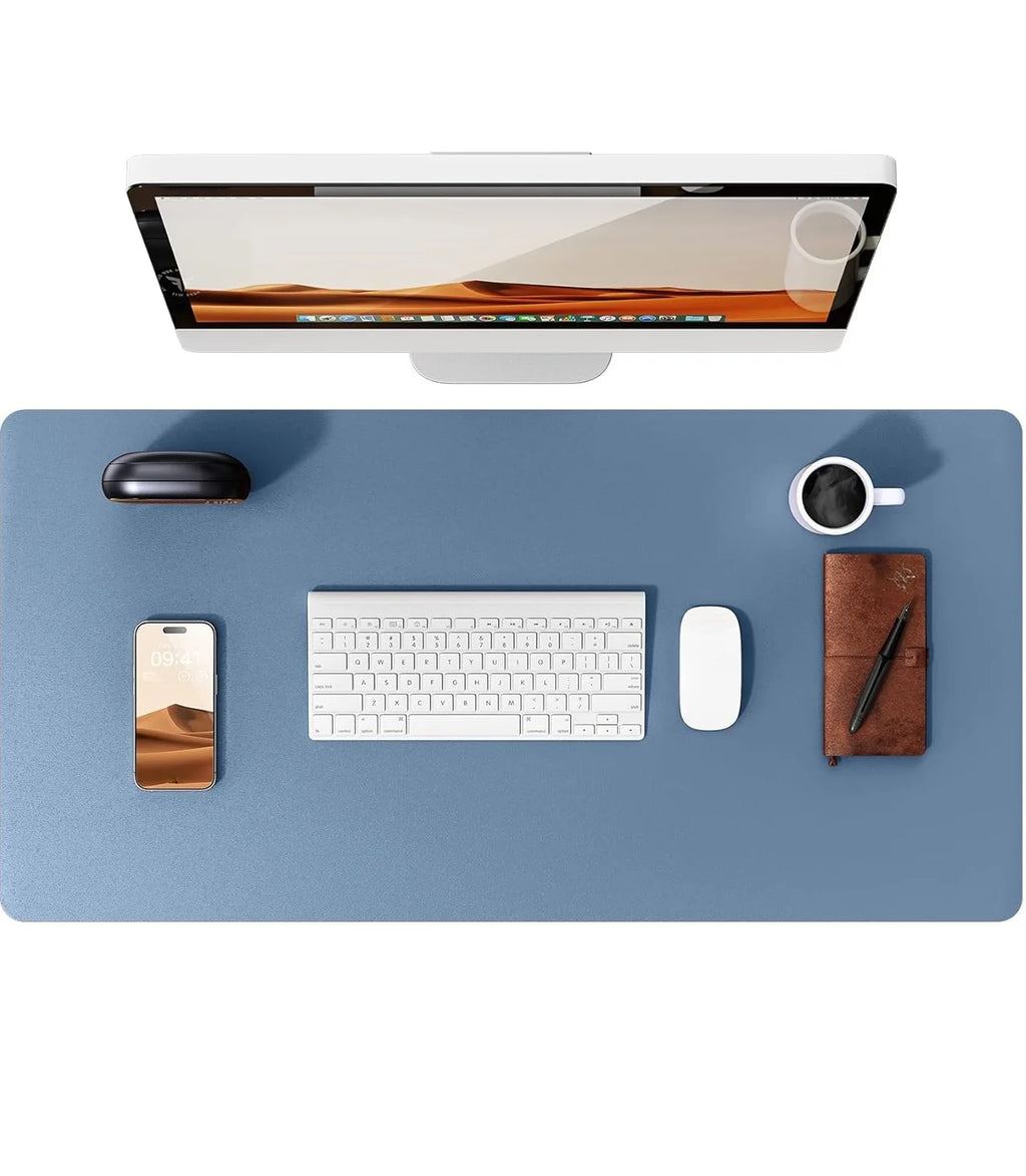 Leather Desk Mat | Computer Mat for Desk| Large Mouse Pad and Keyboard Mat | Desk Protector for Office
