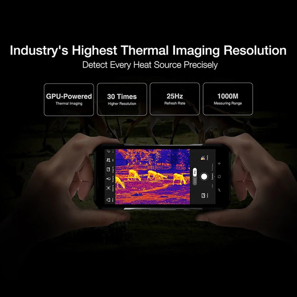 DOOGEE V20 Pro 5G Thermal Imaging Smartphone 12GB 256GB 6.43'' 2K Display Cellphones 64MP Camera 6000mAh 33W Charge Moible Phone