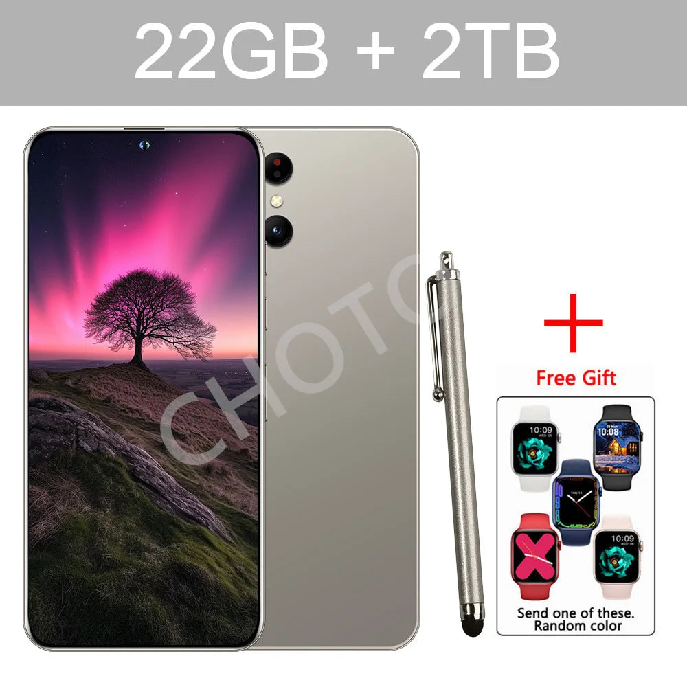 Screen Protector For SMS24 Ultra Mobile Phones 7800mAh Cell Phone Tempered Glass Film For Android Smartphone 22GB+2TB Cellphone