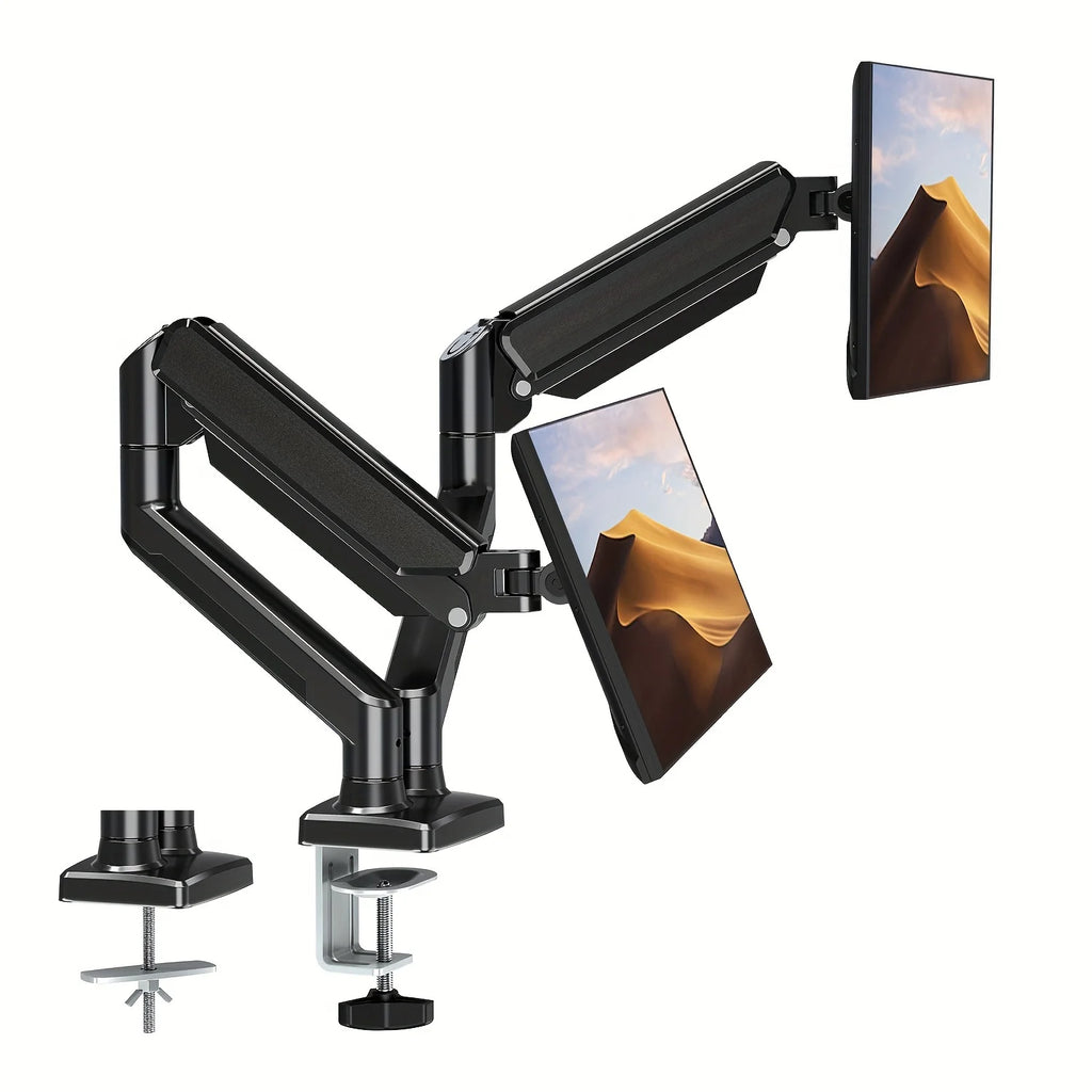 Dual Monitor up to 32 inches and 19.8 lbs per Screen Mechanical Arm Desk Mount VESA 100x100mm Height Adjustable Monitor Stand