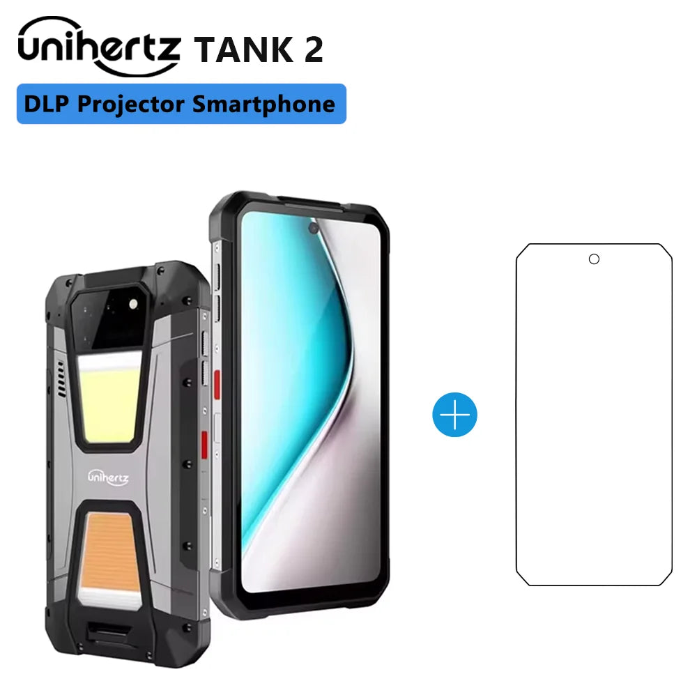 Unihertz 8849 tank 2 powered projector smartphone 22GB 256GB camping light cellphones 108mp G99 64MP night vision mobile phones