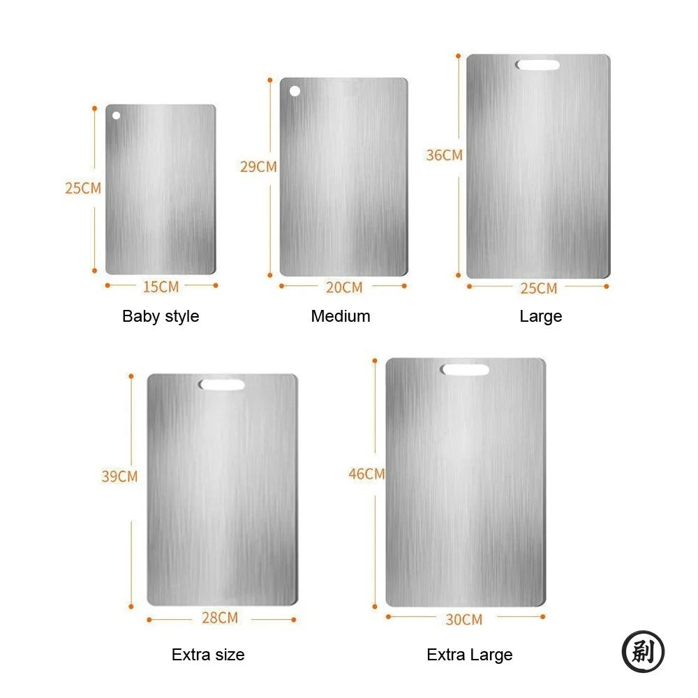 Stainless Steel Panel and Chopping Board Kitchen Household Thickened Double Sided Cutting Board Block Kneading Dough Boards