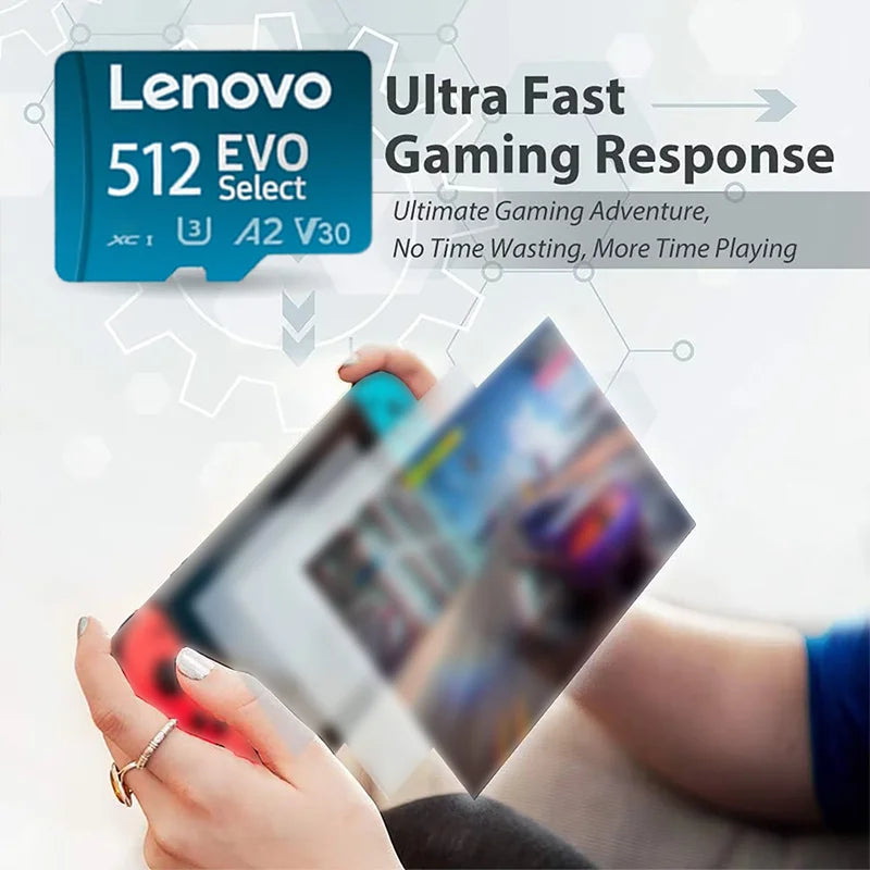 Lenovo 2TB 128GB 512GB SD Card Micro TF High-Speed 1TB Memory Card Android Phone Tablet Laptop Storage 4K Video Travel Outdoor