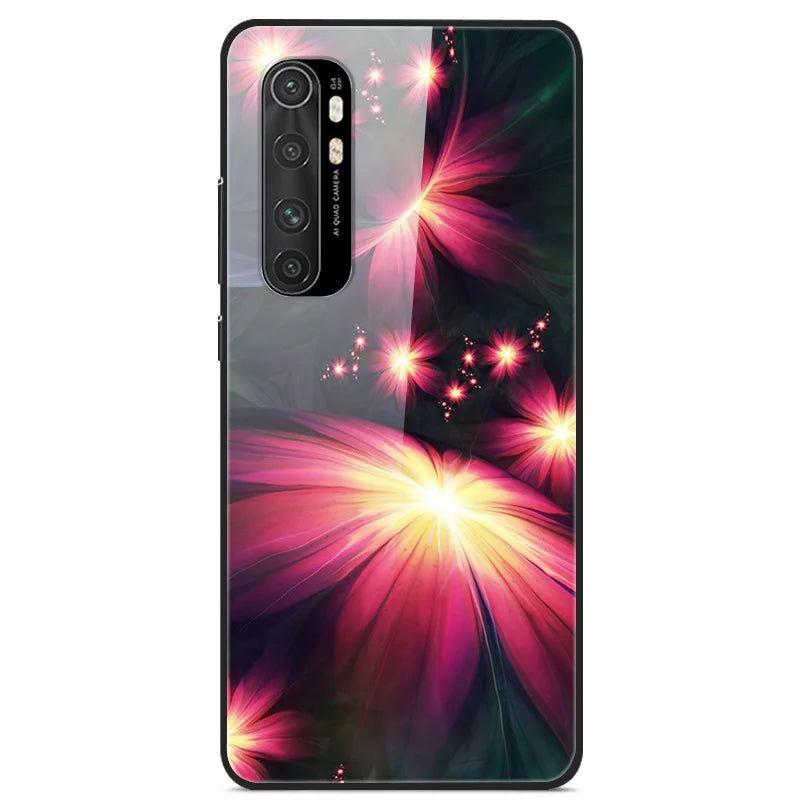 For Xiaomi Mi Note 10 Lite RU 6 GB 128 GB Case Tempered Glass Hard Back Cover For Xiaomi Mi Note 10 Lite Case Note10 Lite Fundas