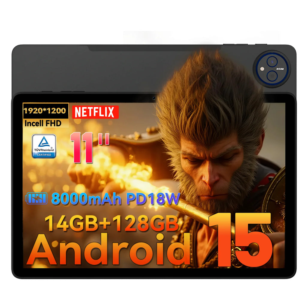 Headwolf WPad7 Android 15 Tablet 11 inch T606 CPU 12GB RAM 128GB ROM 1200*1920 IPS 8000mAh Battery 4G SIM Tablet