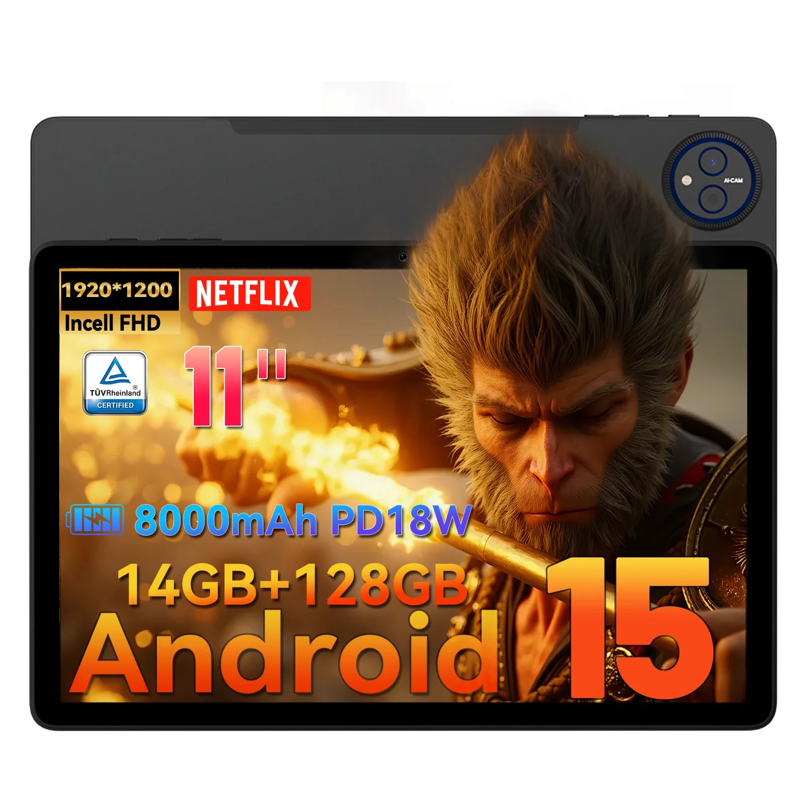 Headwolf WPad7 Android 15 Tablet 11 inch T606 CPU 12GB RAM 128GB ROM 1200*1920 IPS 8000mAh Battery 4G SIM Tablet