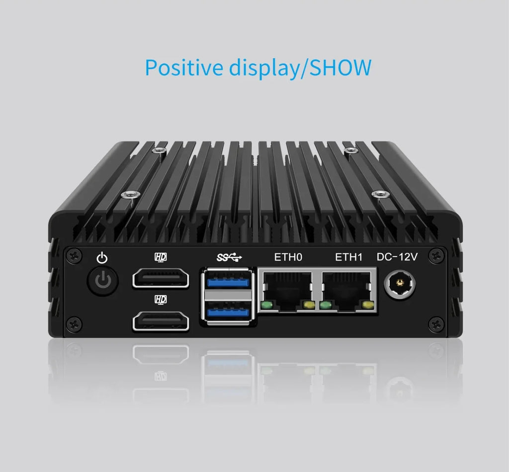 P1 Mini PC 6W Low Power Intel N3050/N3160 Quad Core Quad Thread X86 Soft Router 2*1000M Lan Port HD-MI Output Metal Case PK G31