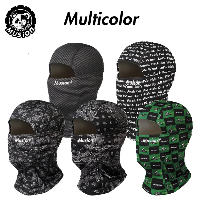 Musion Original Balaclava Tube Mask Motorcycle Fashion Print Face Mask Bandana Headband Scarf Outdoor Sports Riding