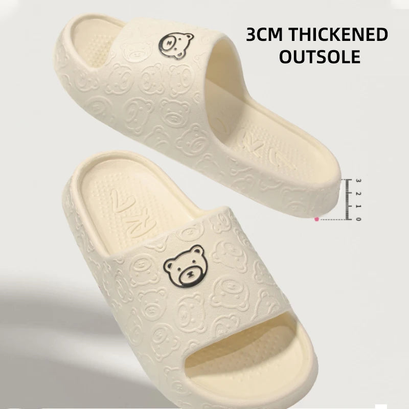 Summer Home Use EVA Slippers for Women Cute Cartoon Design Indoor Comfortable Slip-On Shoes