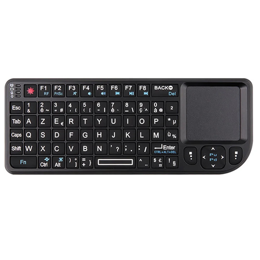 MRSVI A8 Mini Wireless Keyboard 2.4G 7-Color Backlight Touchpad Mouse Flashligt-Portable Applicable- Perfect For PC,Smart TV Box