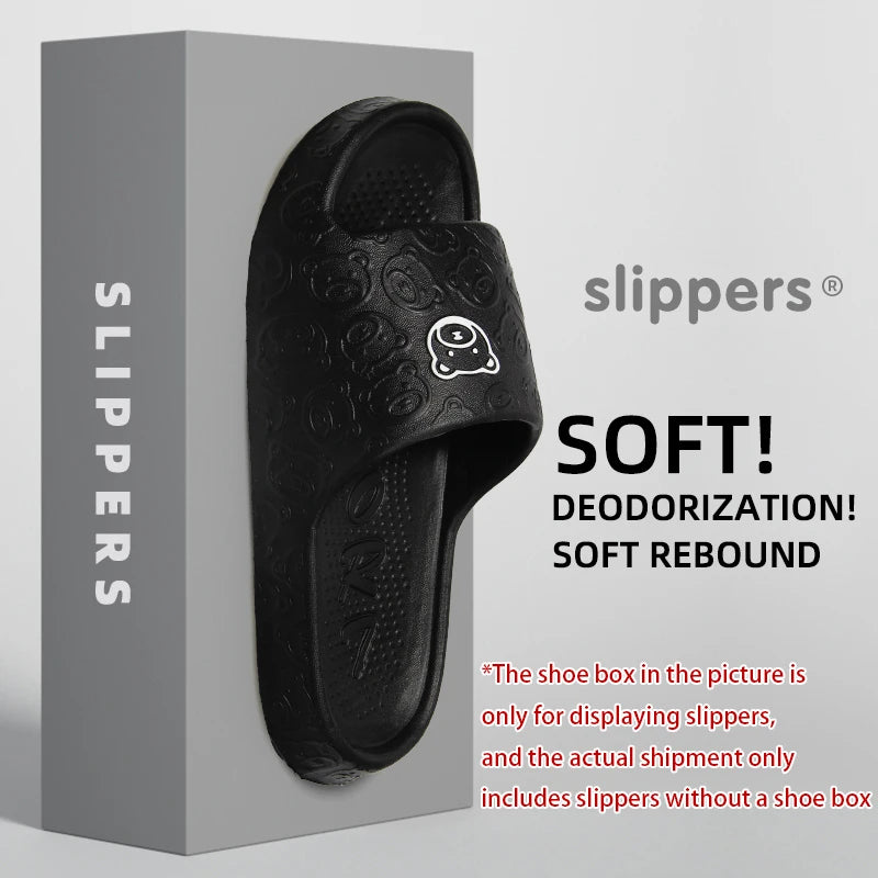 Summer Home Use EVA Slippers for Women Cute Cartoon Design Indoor Comfortable Slip-On Shoes