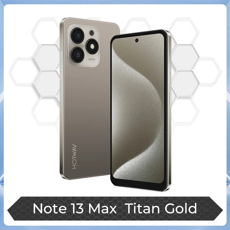 HOTWAV Note 13 Max Mobile Phone Android 14 6.8'' HD+ 16(6+10)GB 256GB Cellphone 48MP 5160mAh 9.2mm Ultra-Thin Smartphone