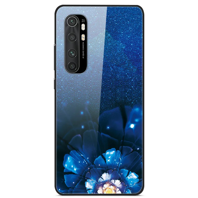 For Xiaomi Mi Note 10 Lite RU 6 GB 128 GB Case Tempered Glass Hard Back Cover For Xiaomi Mi Note 10 Lite Case Note10 Lite Fundas