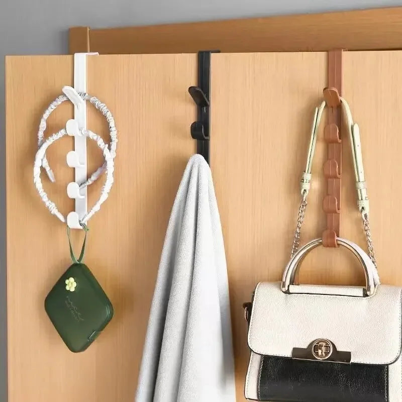 Behind The Door Storage Hook Space-Saving Coat & Bag Hanger for Dorm Office School Locker Wardrobe Organization
