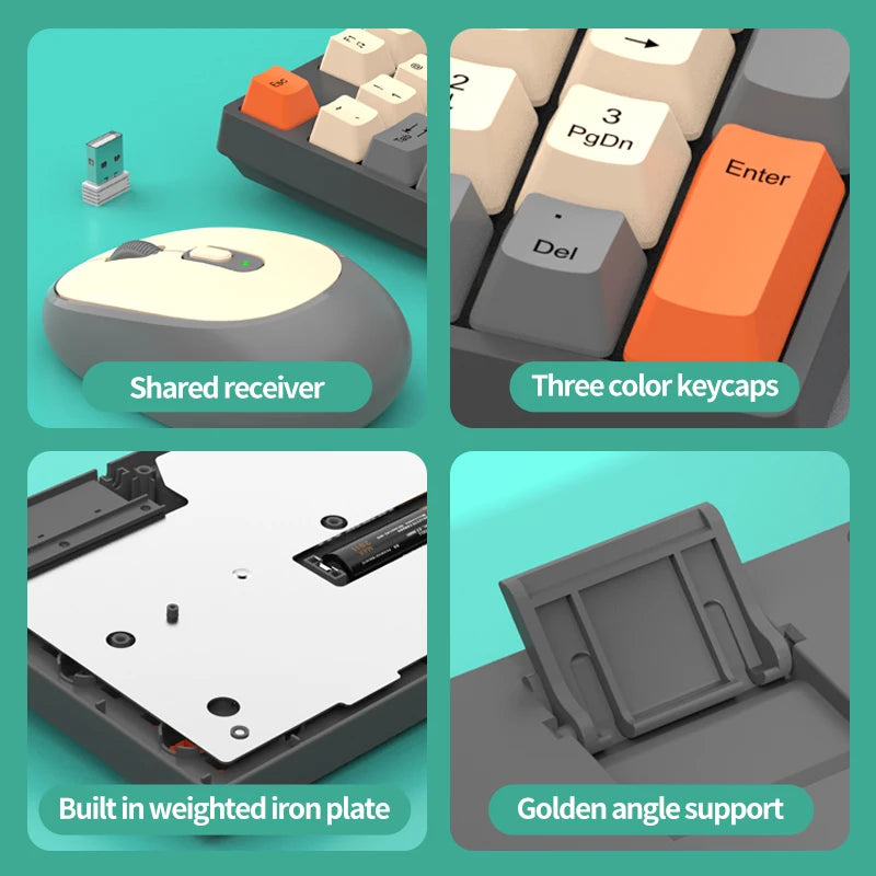 Shipadoo Wireless Keyboard and Mouse Combo Set Gaming Wireless Laptop Desktop Computer Office Accessories Free Wireless Mouse