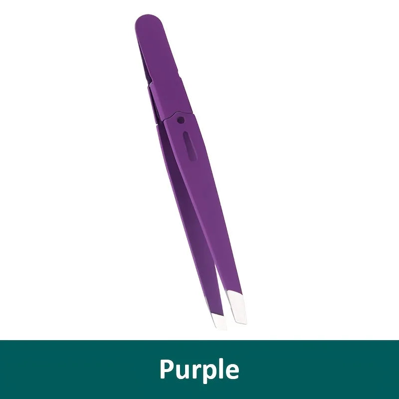 Eyebrow Tweezer Colorful Hair Beauty Fine Hairs Puller Stainless Steel Slanted Eye Brow Clips Removal Makeup Tools