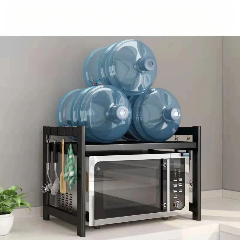 Scalable Microwave Oven Kitchen Shelf Free Standing Spice Storage Rack Adjustable Detachable Metal Holder for Kitchen Storage