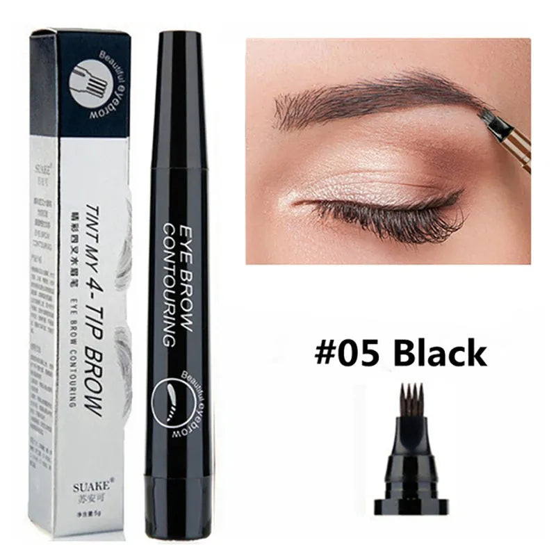 4 fork microblading eyebrow pencil waterproof eyebrow pencil natural long-lasting eyebrow makeup five colors