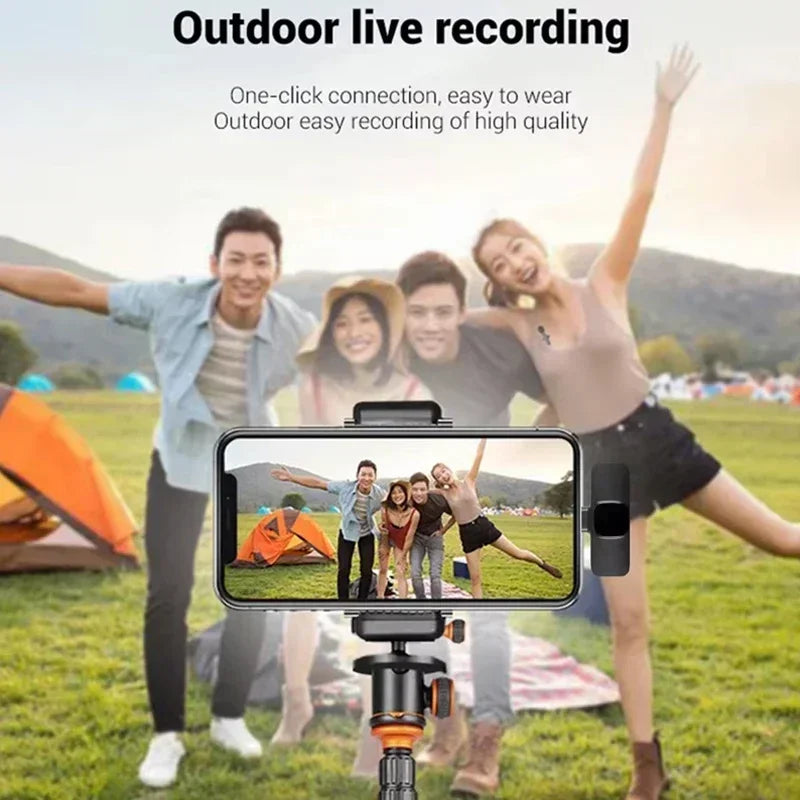 VIKEFON Microphone Wireless Lavalier for Live Streaming/YouTube/TikTok/Facebook Live Noise Reduction Mic For iPhone/Android