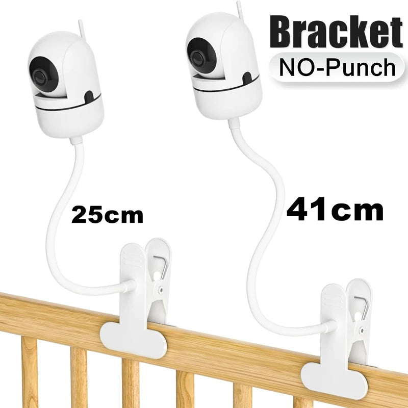 Protable Flexible Camera Clamp Mount Baby Monitor Camera Holder Stand Webcam Monitor Punch-free Bendable Bracket Base With Clip