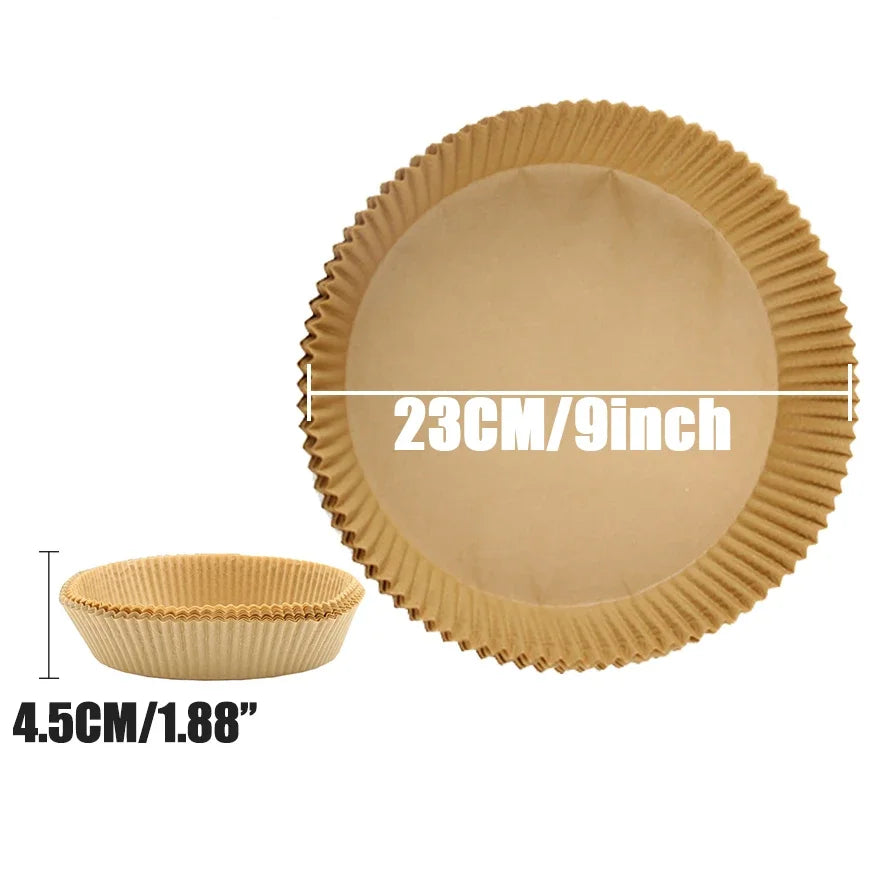 50/100PCS Air Fryer Disposable Paper Square Round Baking Paper Barbecue Plate NonStick Mat Kitchen Oven Oil Absorbing Paper Tool