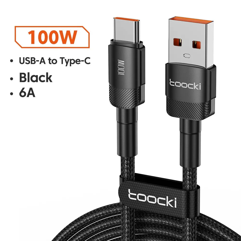 Toocki USB Type C Cable Fast Charging USB C Charger Cord For iPhone 15 14 13 12 11 Huawei P40 P30 Realme Oppo Oneplus Power Bank