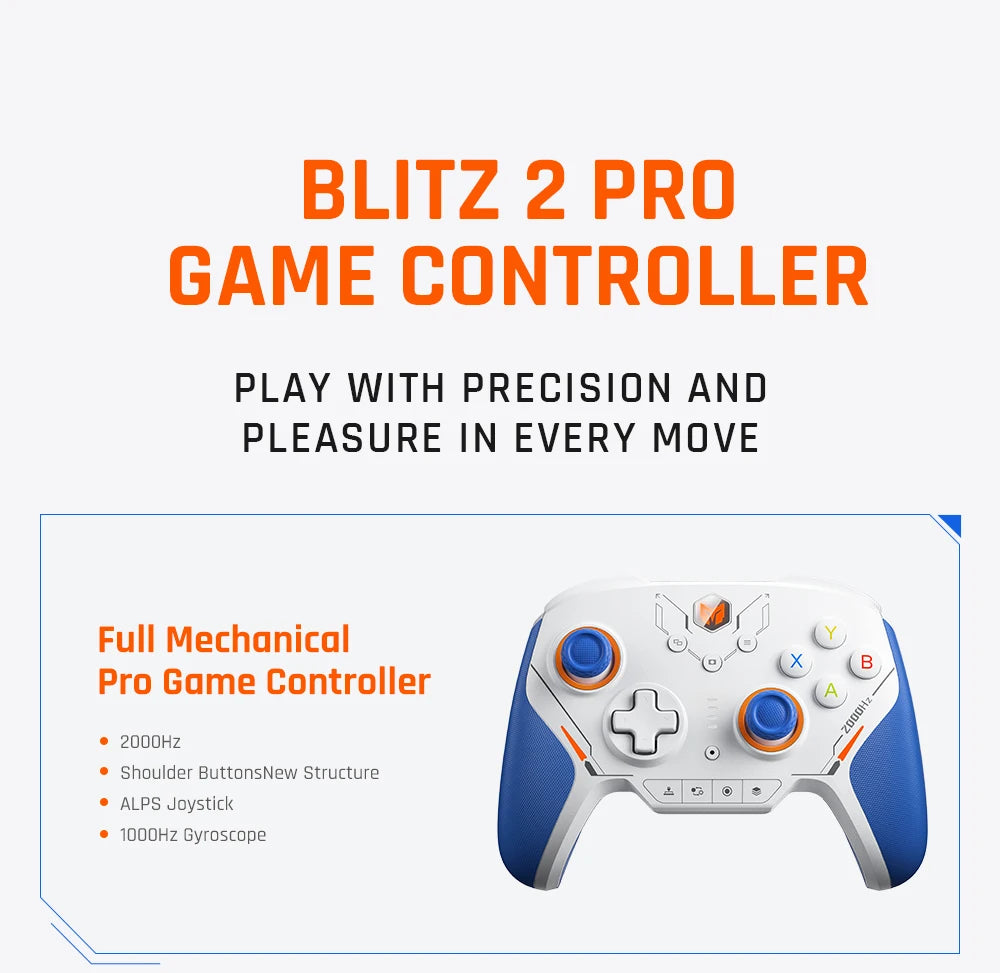 BIGBIG Won Blitz 2 Pro Starburst Wireless Gamepad Carbon Film / TMR Edition for Switch / Pc / ios / Android